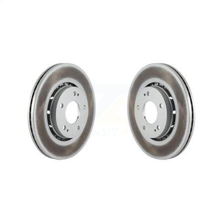 Front Coated Disc Brake Rotors Pair For Mitsubishi Lancer KG-100334 by Genius
