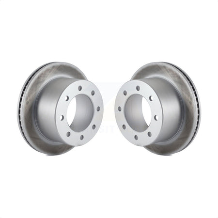 Rear Coated Disc Brake Rotors Pair For Chevrolet Express 3500 Silverado GMC Savana HD Sierra Classic KG-100387 by Genius