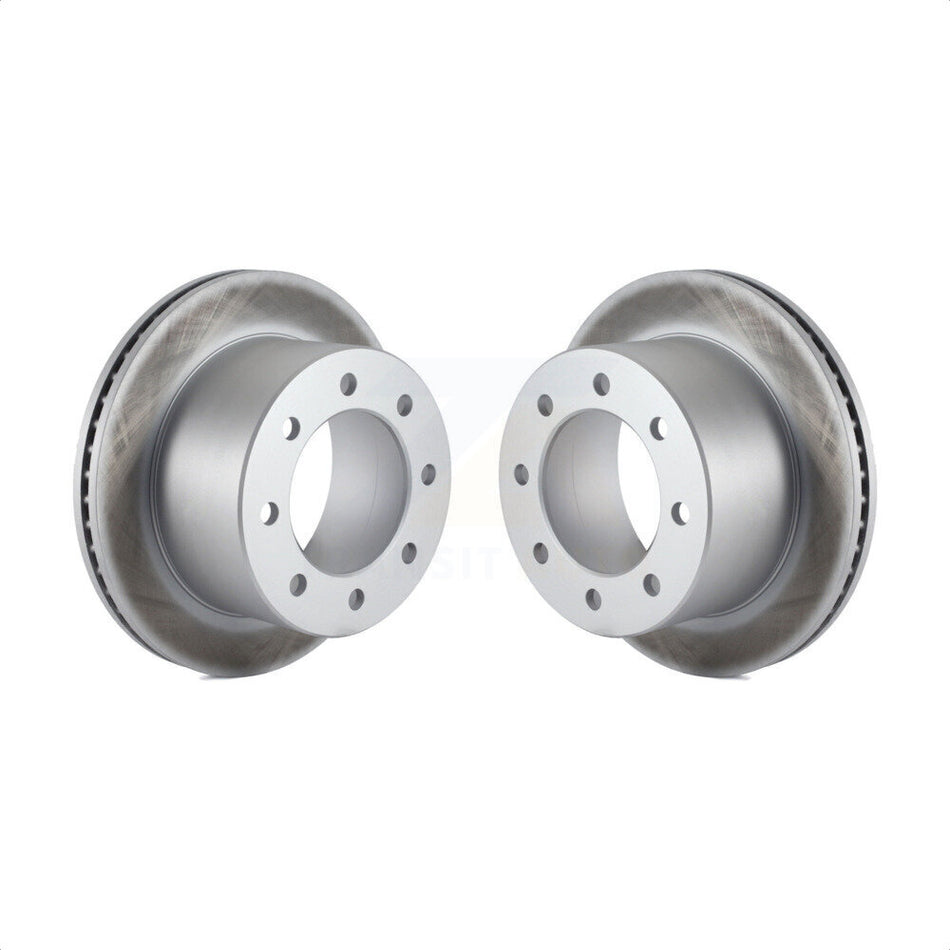 Rear Coated Disc Brake Rotors Pair For Chevrolet Express 3500 Silverado GMC Savana HD Sierra Classic KG-100387 by Genius