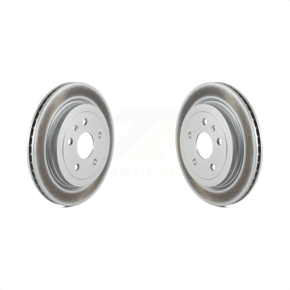 Rear Coated Disc Brake Rotors Pair For Chevrolet Camaro Cadillac CTS KG-100410 by Genius