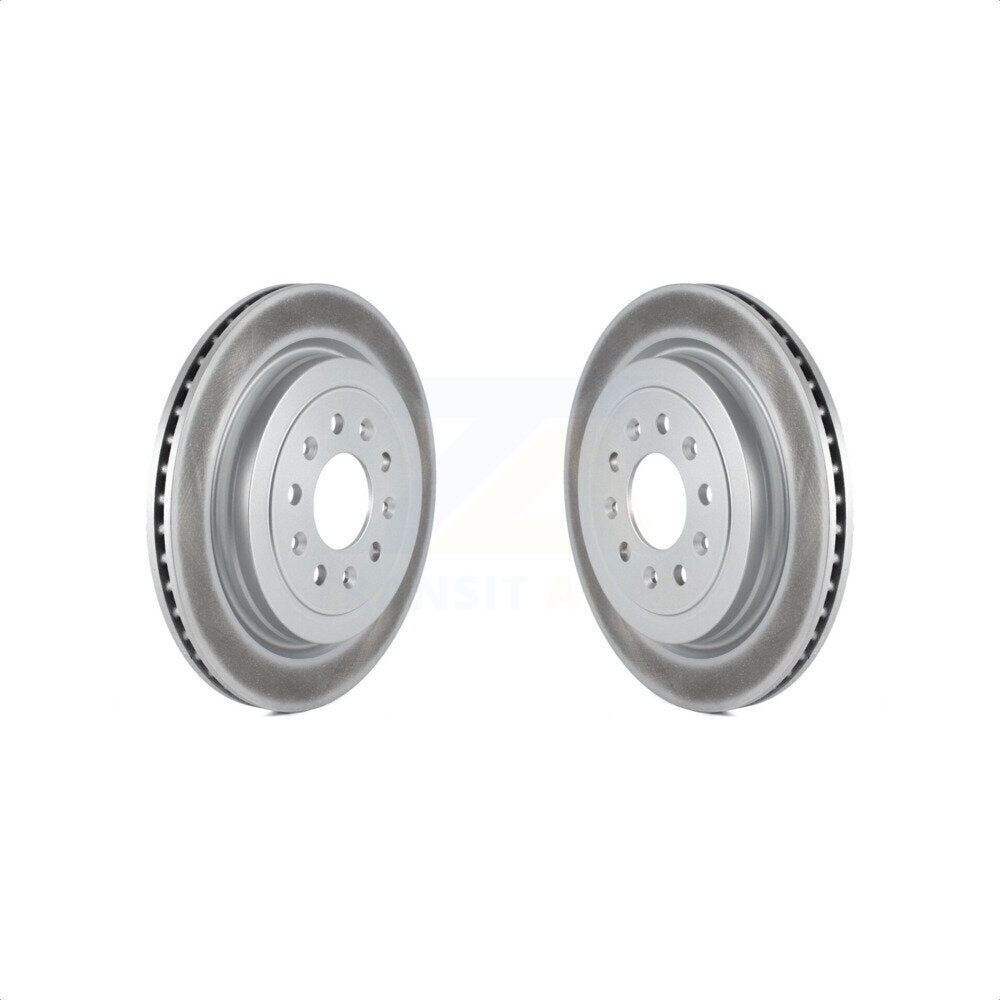 Rear Coated Disc Brake Rotors Pair For Cadillac ATS KG-100419 by Genius