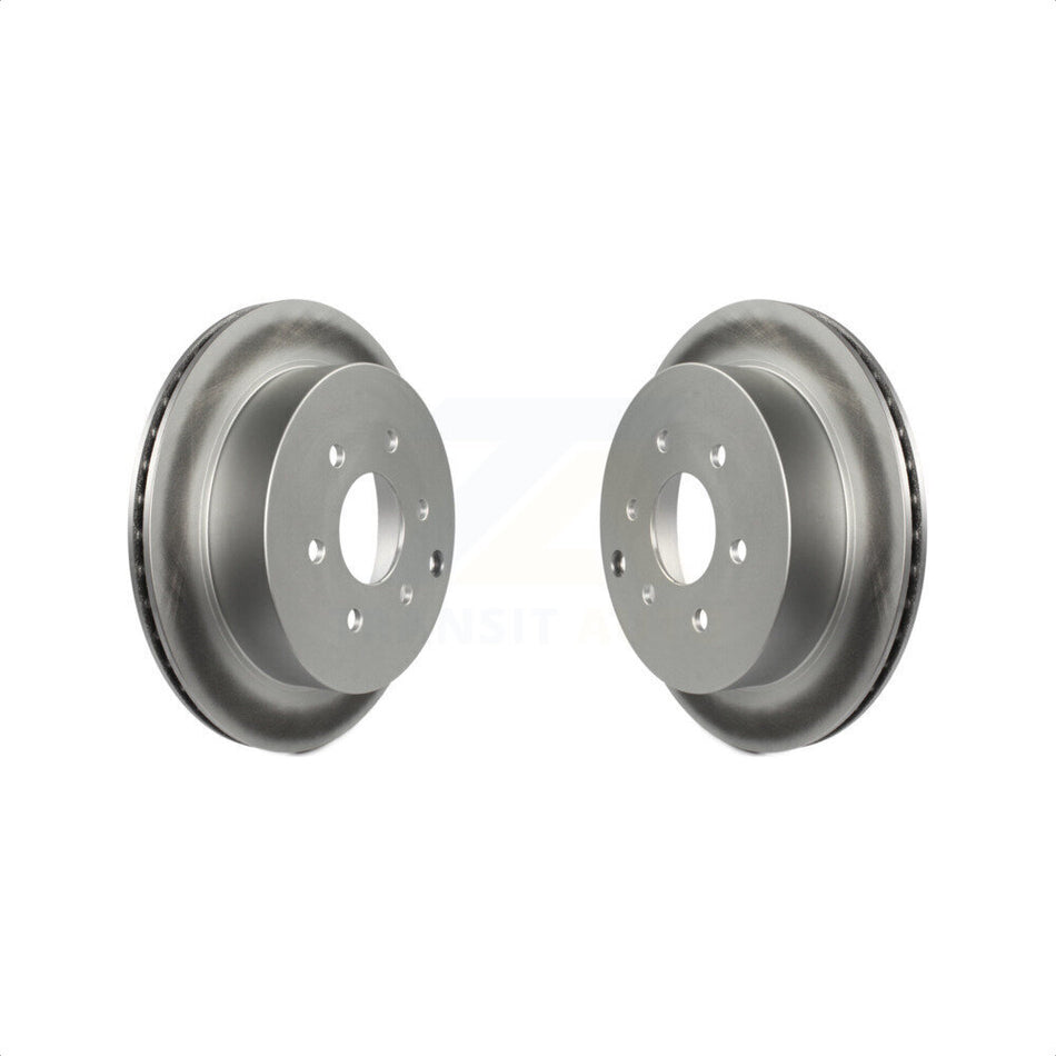 Rear Coated Disc Brake Rotors Pair For Nissan Frontier Xterra Suzuki Equator KG-100558 by Genius