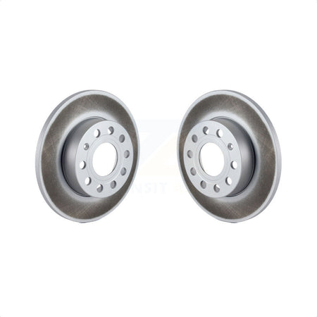 Rear Coated Disc Brake Rotors Pair For Volkswagen Jetta Rabbit Audi A3 Golf Quattro KG-100567 by Genius