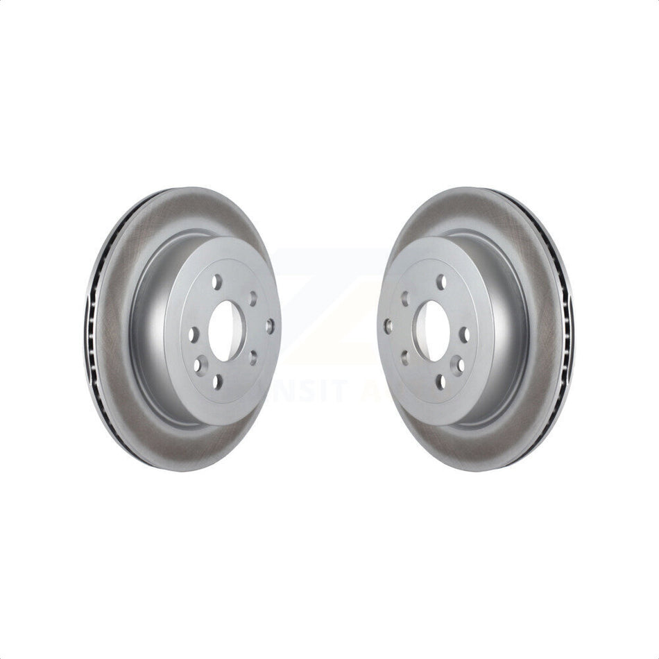 Rear Coated Disc Brake Rotors Pair For 2008-2012 Land Rover LR2 KG-100607 by Genius