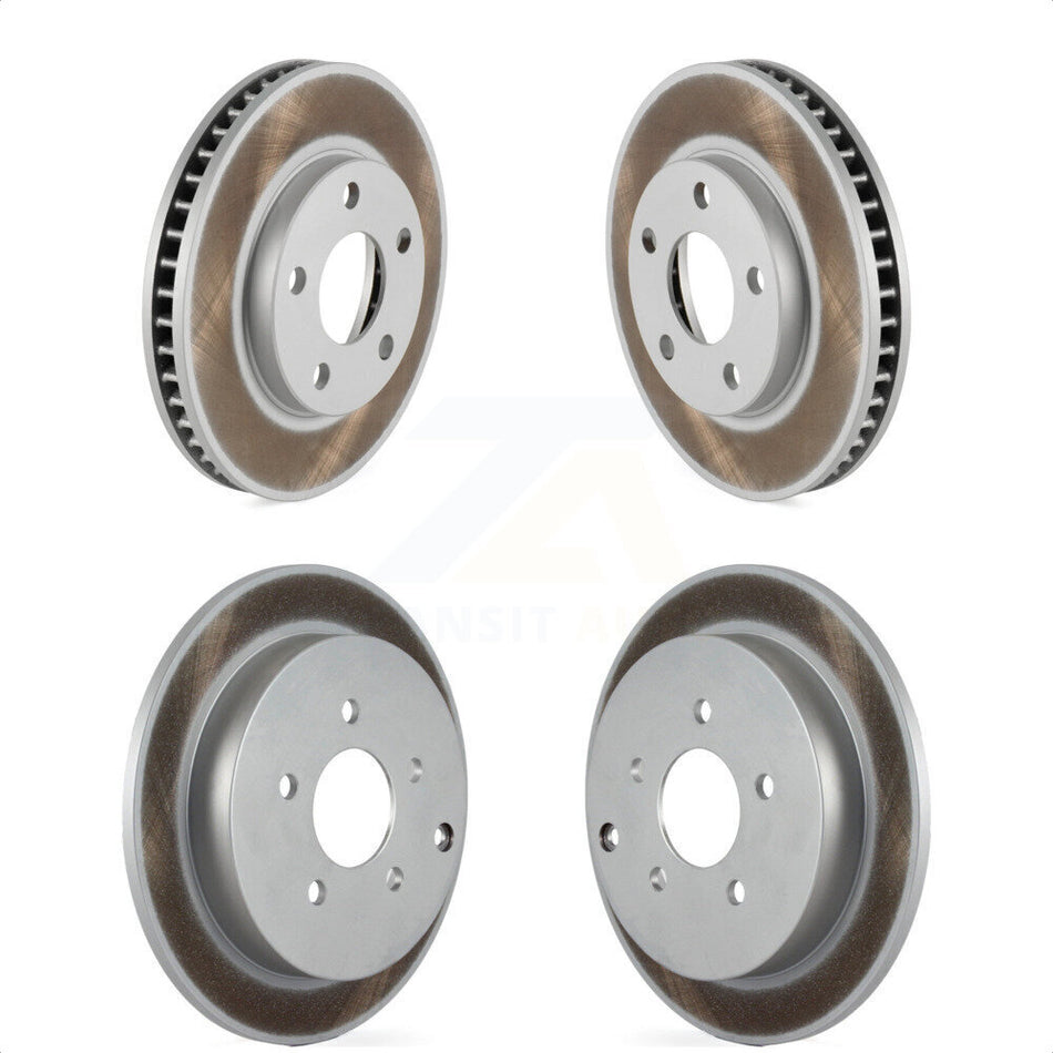 Front Rear Coated Disc Brake Rotors Kit For 2002-2004 Pontiac Montana FWD with rear brakes KG-100691 by Genius