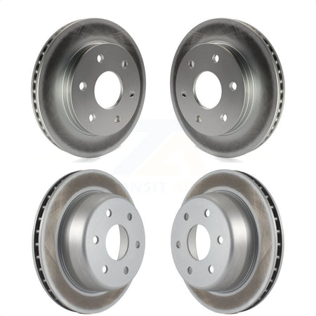 Front Rear Coated Disc Brake Rotors Kit For Chevrolet Silverado 1500 GMC Tahoe Sierra Suburban Yukon Avalanche XL Cadillac Escalade Express ESV EXT Savana KG-100699 by Genius