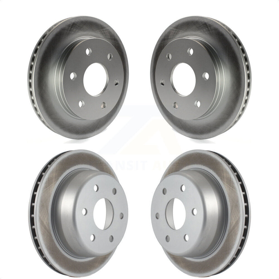 Front Rear Coated Disc Brake Rotors Kit For Chevrolet Silverado 1500 GMC Tahoe Sierra Suburban Yukon Avalanche XL Cadillac Escalade Express ESV EXT Savana KG-100699 by Genius