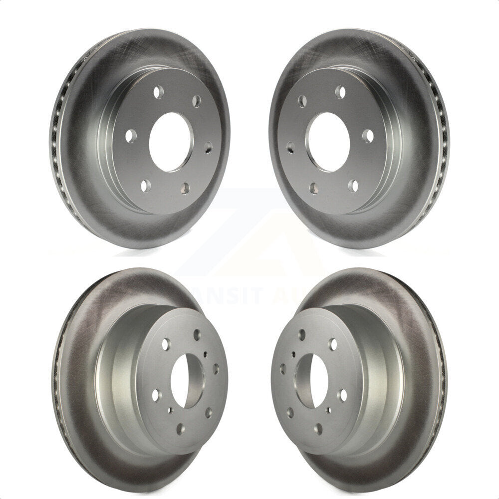 Front Rear Coated Disc Brake Rotors Kit For 2007-2007 Chevrolet Silverado 1500 GMC Sierra Classic KG-100700 by Genius