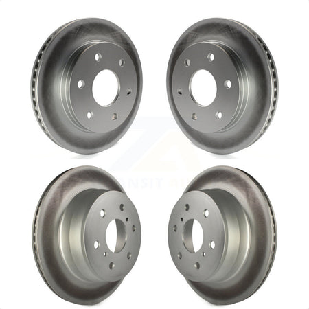 Front Rear Coated Disc Brake Rotors Kit For 2007-2007 Chevrolet Silverado 1500 GMC Sierra Classic KG-100700 by Genius