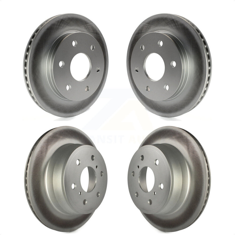 Front Rear Coated Disc Brake Rotors Kit For 2007-2007 Chevrolet Silverado 1500 GMC Sierra Classic KG-100700 by Genius