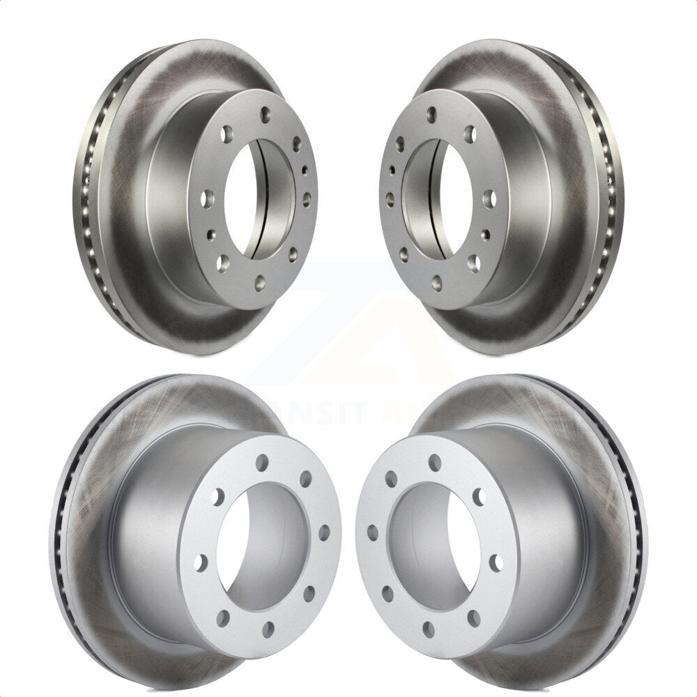 Front Rear Coated Disc Brake Rotors Kit For Chevrolet Silverado 3500 GMC HD Sierra Classic KG-100706 by Genius