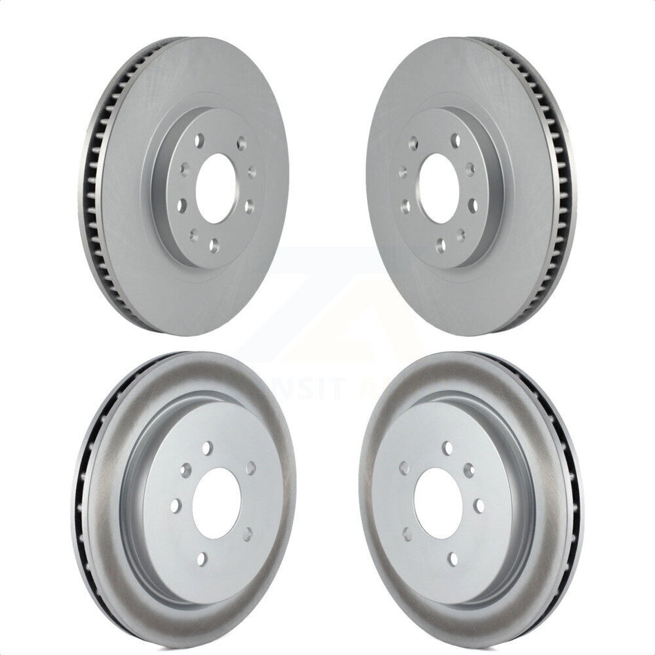 Front Rear Coated Disc Brake Rotors Kit For Cadillac CTS With Standard Suspension KG-100710 by Genius