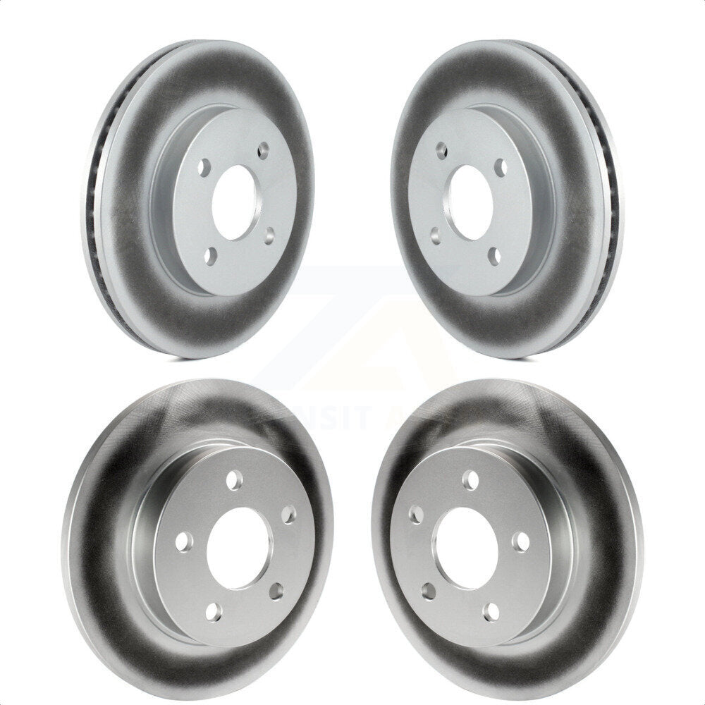 Front Rear Coated Disc Brake Rotors Kit For Pontiac G5 Pursuit KG-100711 by Genius