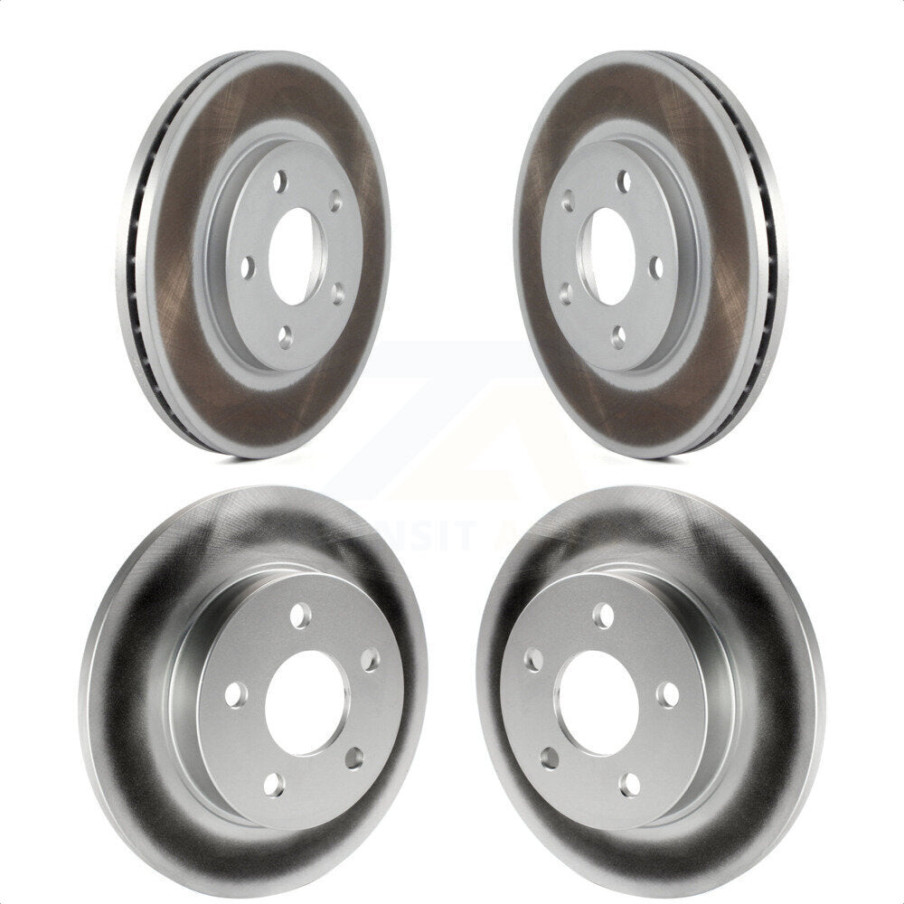 Front Rear Coated Disc Brake Rotors Kit For Chevrolet Malibu Pontiac G6 With 276mm Diameter Rotor KG-100714 by Genius