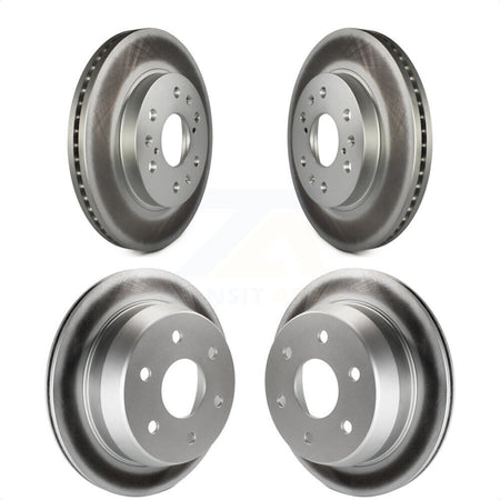 Front Rear Coated Disc Brake Rotors Kit For Chevrolet Silverado 1500 GMC Sierra Classic Drum rear brakes KG-100718 by Genius