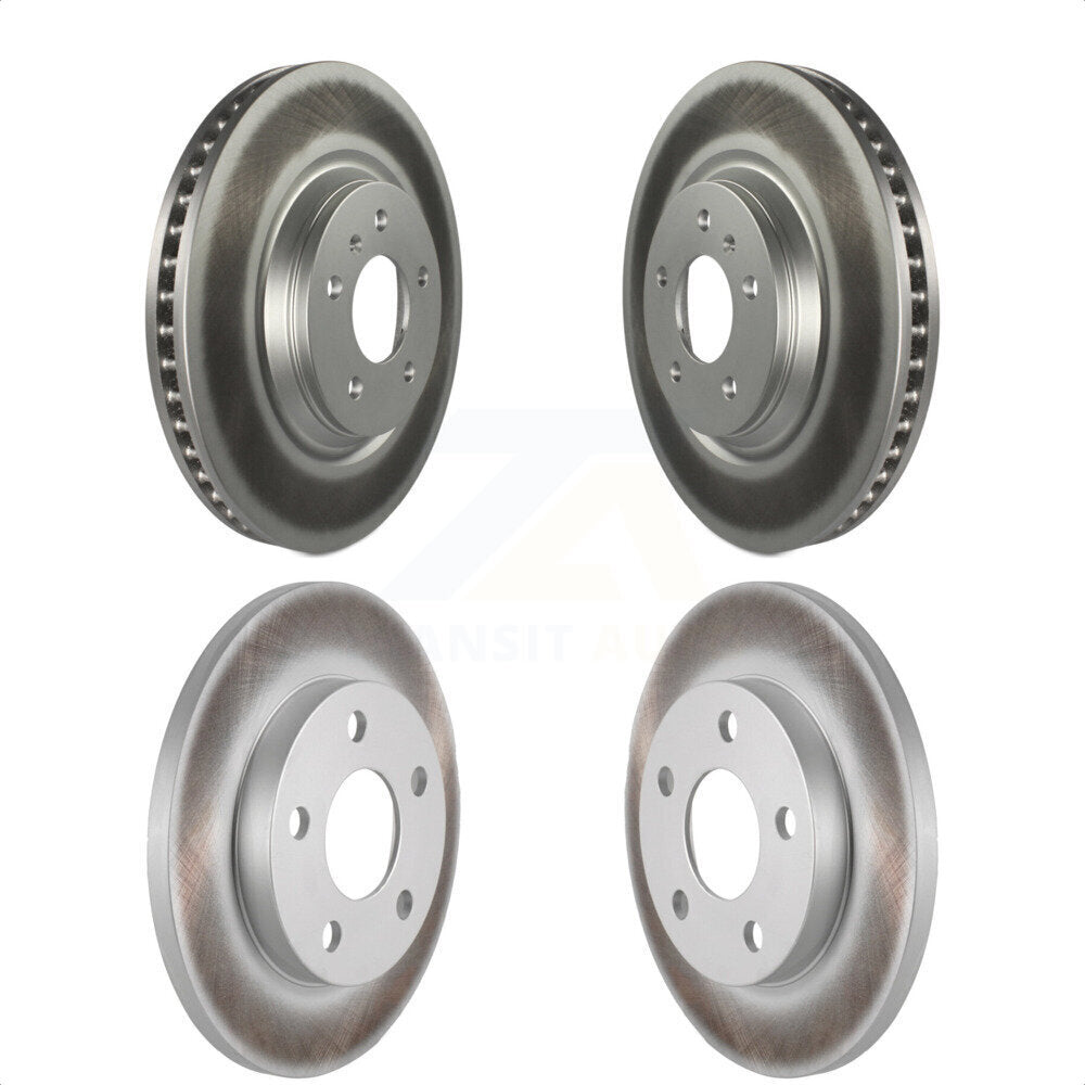 Front Rear Coated Disc Brake Rotors Kit For Chevrolet Impala Limited KG-100726 by Genius