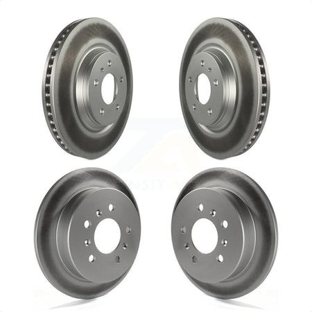 Front Rear Coated Disc Brake Rotors Kit For Buick LaCrosse Allure KG-100727 by Genius