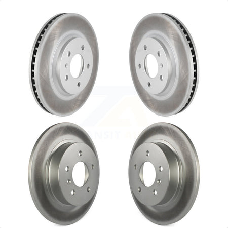 Front Rear Coated Disc Brake Rotors Kit For Buick Lucerne KG-100731 by Genius