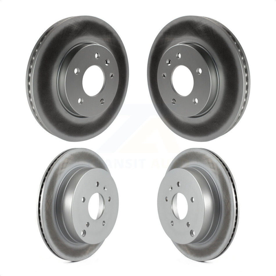 Front Rear Coated Disc Brake Rotors Kit For Chevrolet Equinox Saturn Vue Captiva Sport Pontiac Torrent Suzuki XL-7 KG-100734 by Genius