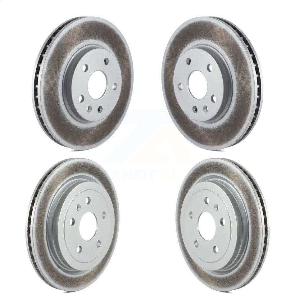 Front Rear Coated Disc Brake Rotors Kit For Cadillac CTS KG-100737 by Genius