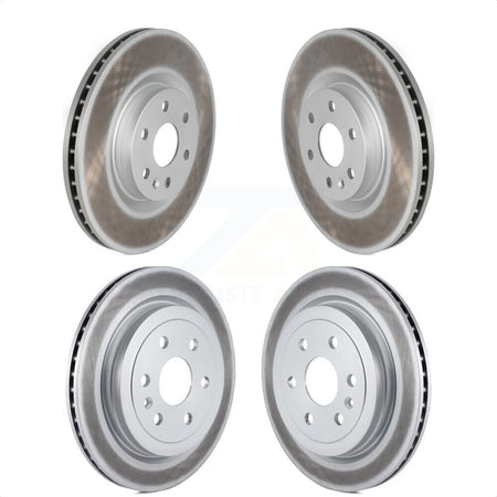 Front Rear Coated Disc Brake Rotors Kit For Cadillac SRX Saab 9-4X KG-100742 by Genius