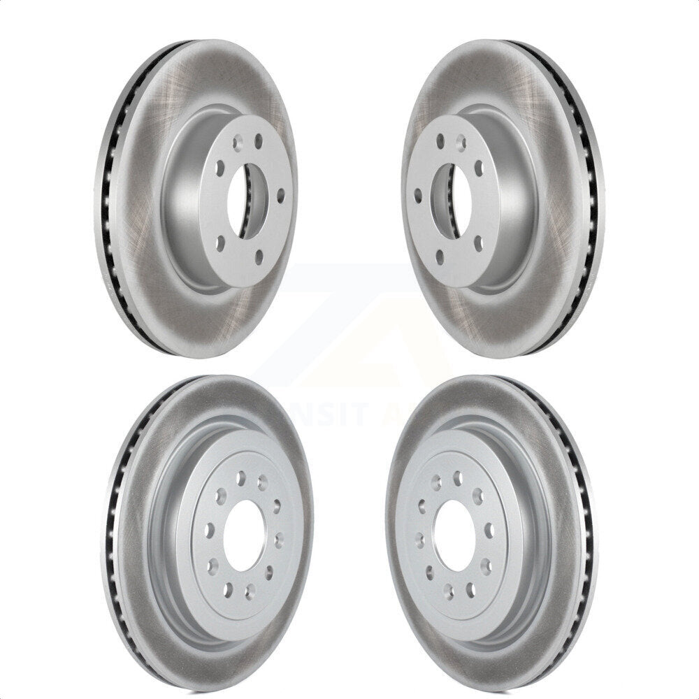 Front Rear Coated Disc Brake Rotors Kit For Cadillac ATS KG-100753 by Genius