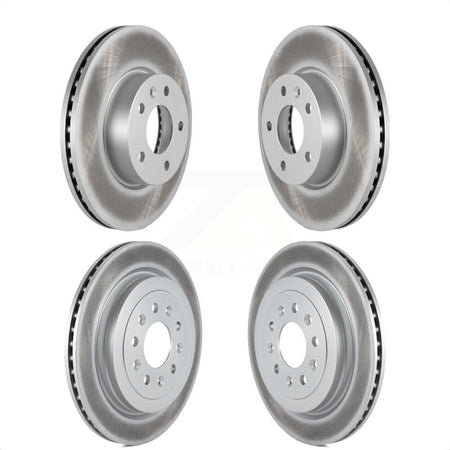 Front Rear Coated Disc Brake Rotors Kit For Cadillac ATS KG-100753 by Genius