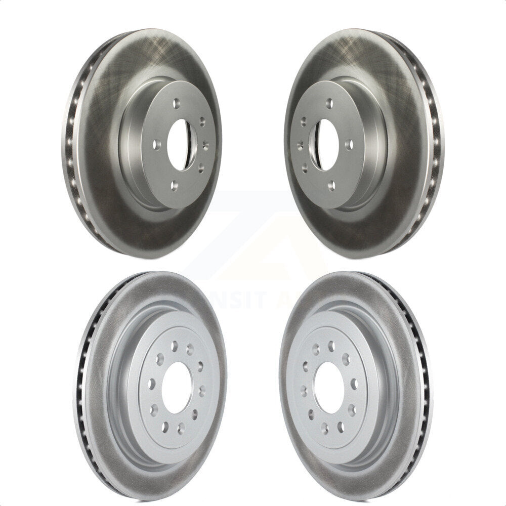 Front Rear Coated Disc Brake Rotors Kit For Cadillac ATS KG-100754 by Genius