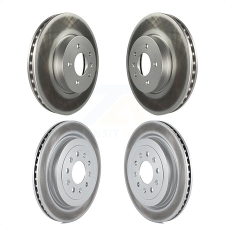 Front Rear Coated Disc Brake Rotors Kit For Cadillac ATS KG-100754 by Genius