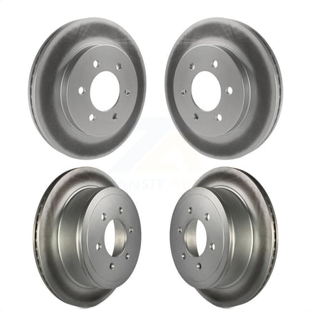 Front Rear Coated Disc Brake Rotors Kit For Ford F-150 Lincoln Mark LT 4WD KG-100772 by Genius