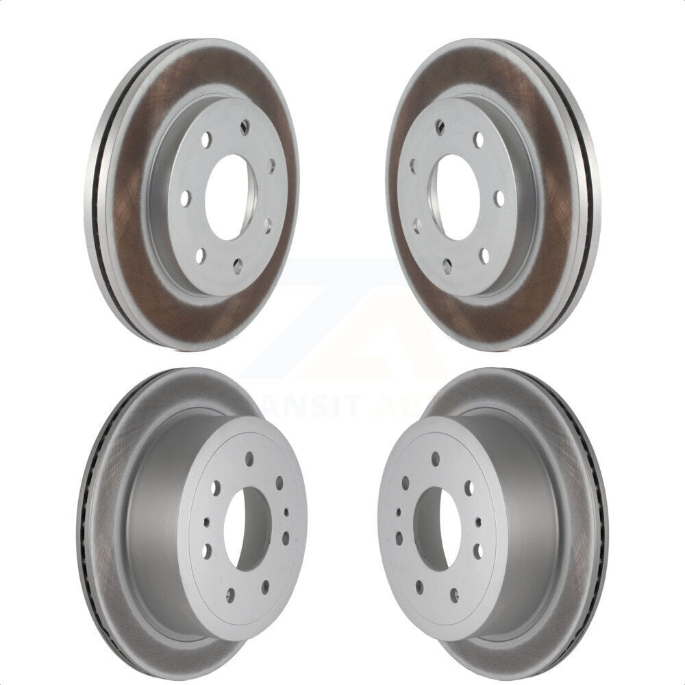 Front Rear Coated Disc Brake Rotors Kit For Ford F-150 Lincoln Mark LT 4WD KG-100773 by Genius