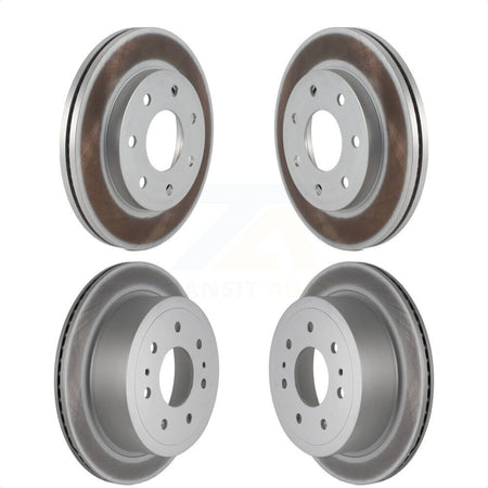 Front Rear Coated Disc Brake Rotors Kit For Ford F-150 Lincoln Mark LT 4WD KG-100773 by Genius