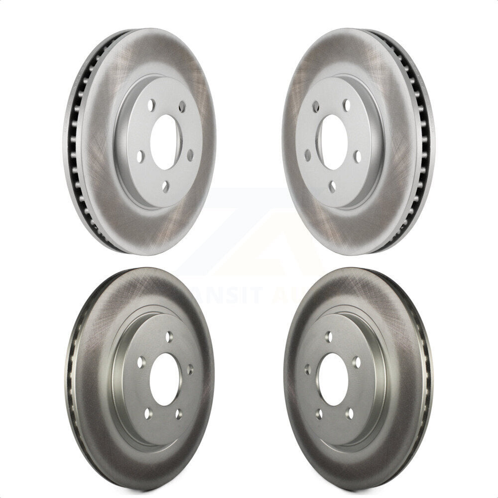 Front Rear Coated Disc Brake Rotors Kit For 2005-2010 Ford Mustang Base KG-100780 by Genius