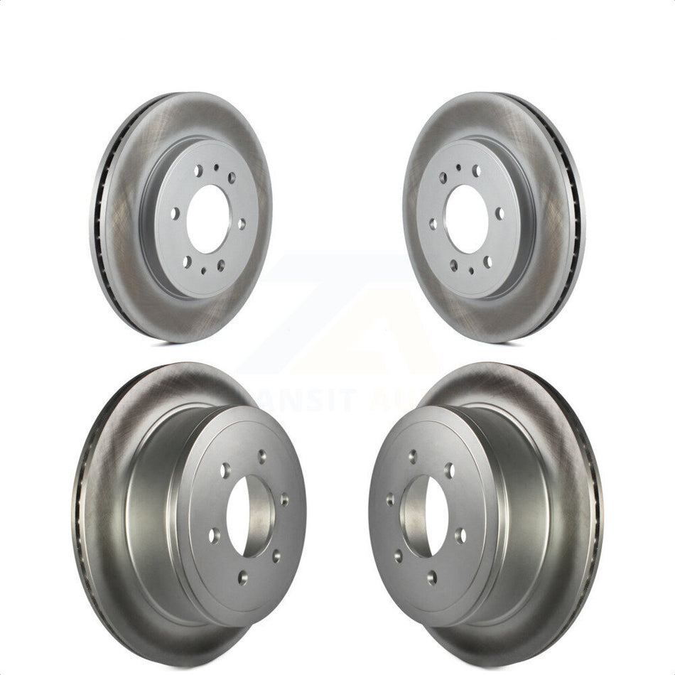 Front Rear Coated Disc Brake Rotors Kit For 2009 Ford F-150 With 6 Lug Wheels KG-100794 by Genius