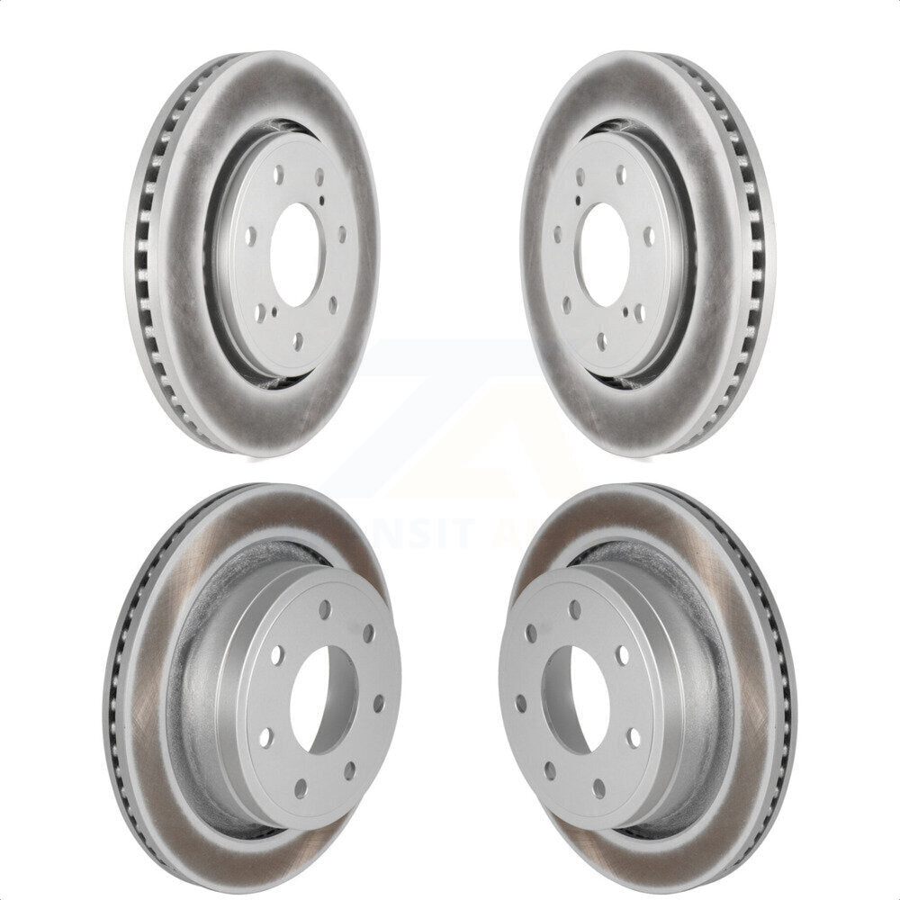 Front Rear Coated Disc Brake Rotors Kit For 2012-2014 Ford F-150 With 7 Lug Wheels KG-100798 by Genius