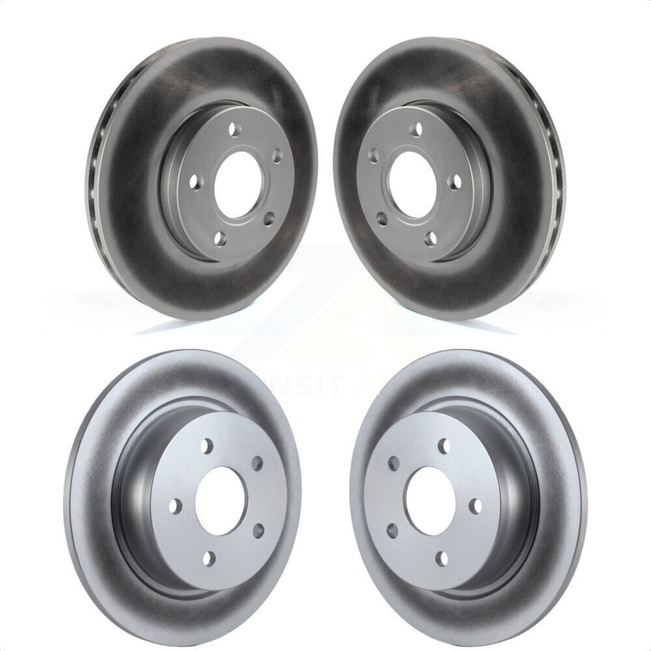 Front Rear Coated Disc Brake Rotors Kit For Ford C-Max KG-100802 by Genius