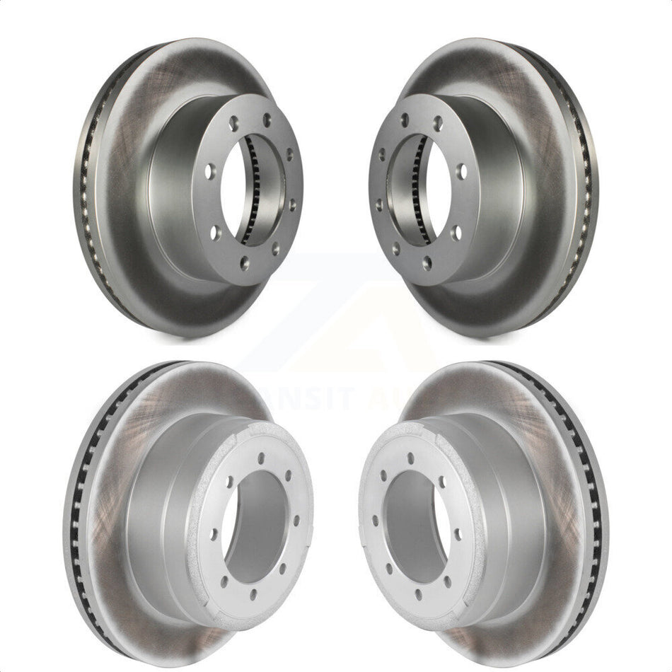 Front Rear Coated Disc Brake Rotors Kit For Ford F-250 Super Duty F-350 F-450 KG-100809 by Genius