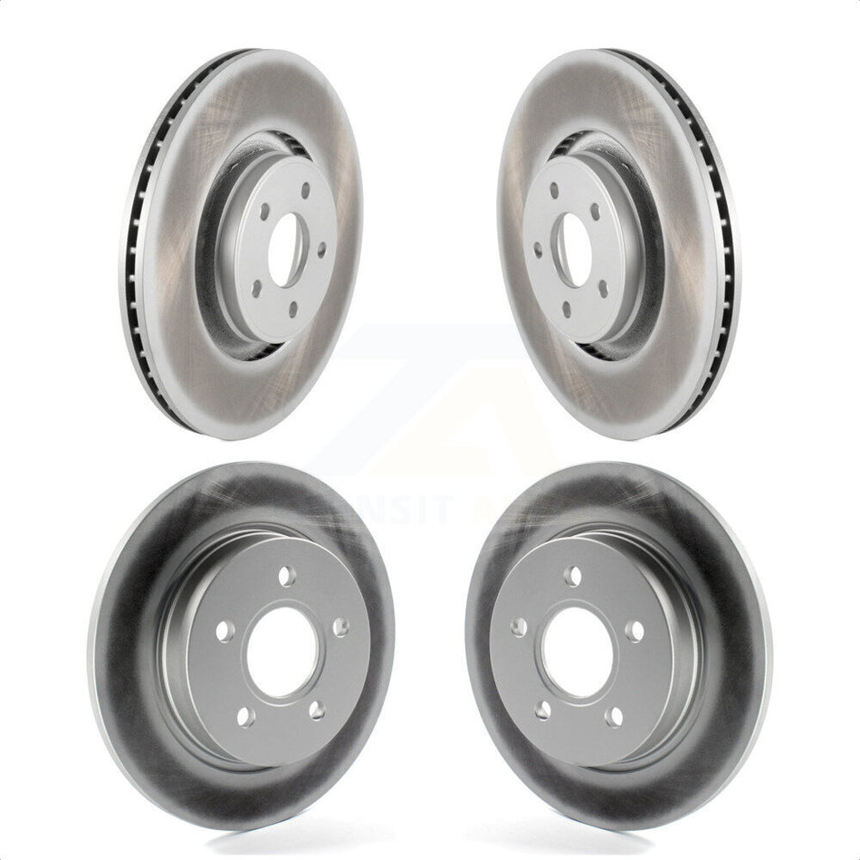 Front Rear Coated Disc Brake Rotors Kit For Ford Focus ST KG-100814 by Genius