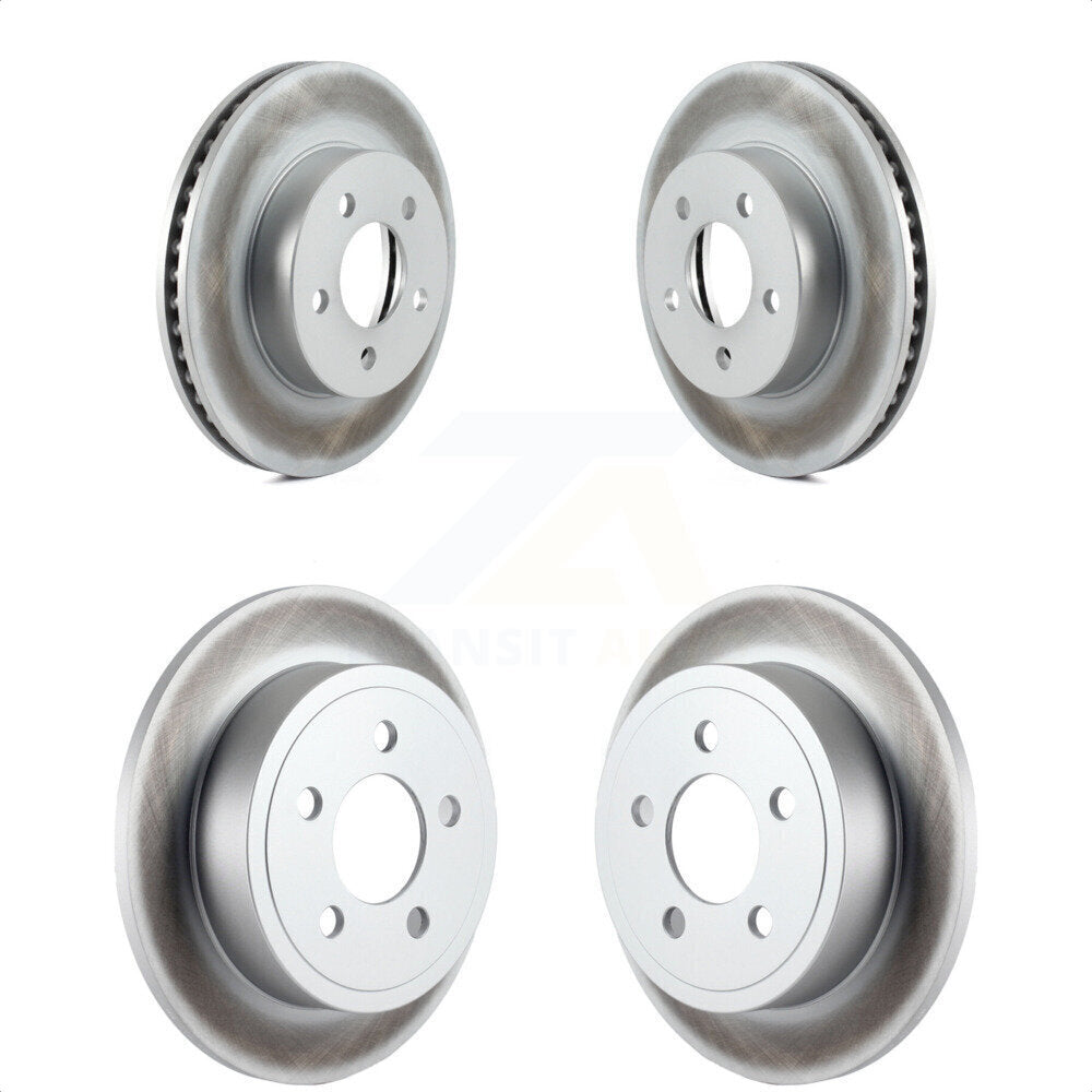 Front Rear Coated Disc Brake Rotors Kit For 2003-2007 Jeep Liberty KG-100825 by Genius