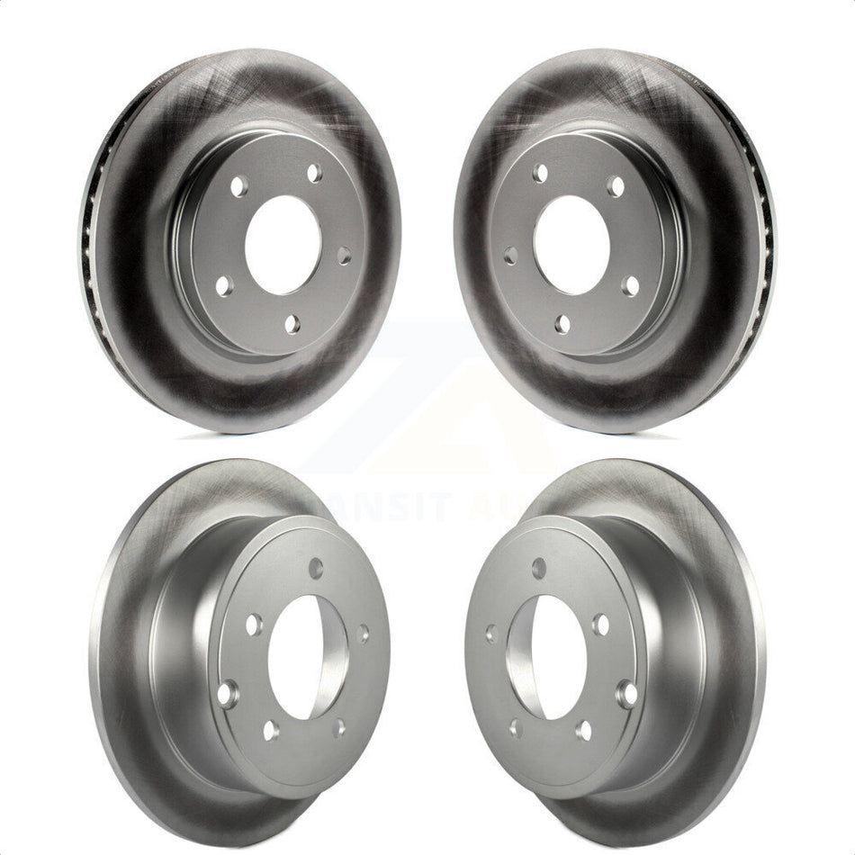 Front Rear Coated Disc Brake Rotors Kit For Dodge Caliber Mitsubishi Lancer KG-100839 by Genius