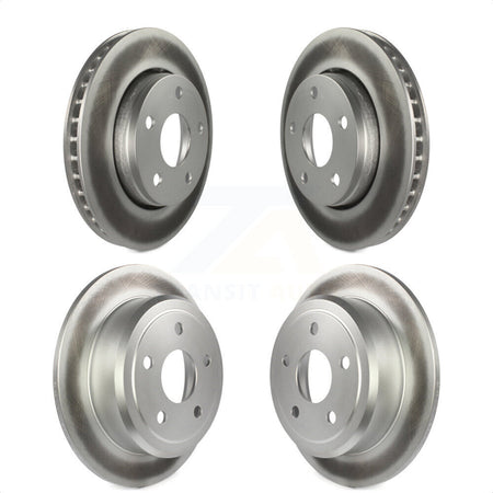 Front Rear Coated Disc Brake Rotors Kit For Jeep Wrangler JK KG-100844 by Genius