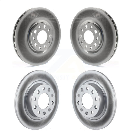 Front Rear Coated Disc Brake Rotors Kit For 2013-2016 Dodge Dart KG-100858 by Genius