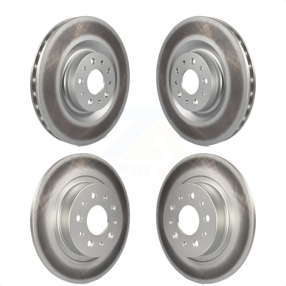 Front Rear Coated Disc Brake Rotors Kit For 2014-2020 Fiat 500L KG-100863 by Genius