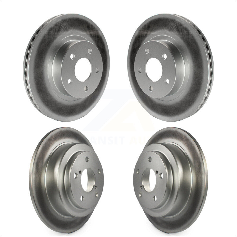 Front Rear Coated Disc Brake Rotors Kit For Subaru Impreza Forester Legacy Saab 9-2X KG-100875 by Genius