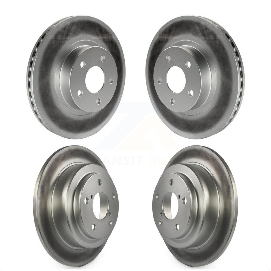 Front Rear Coated Disc Brake Rotors Kit For Subaru Impreza Forester Legacy Saab 9-2X KG-100875 by Genius