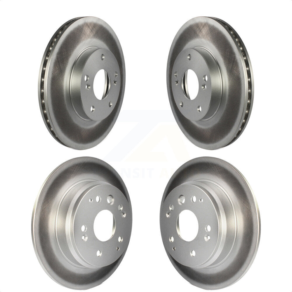 Front Rear Coated Disc Brake Rotors Kit For 2003-2011 Honda Element KG-100883 by Genius