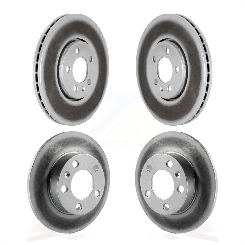 Front Rear Coated Disc Brake Rotors Kit For Volkswagen Beetle Jetta Golf KG-100896 by Genius