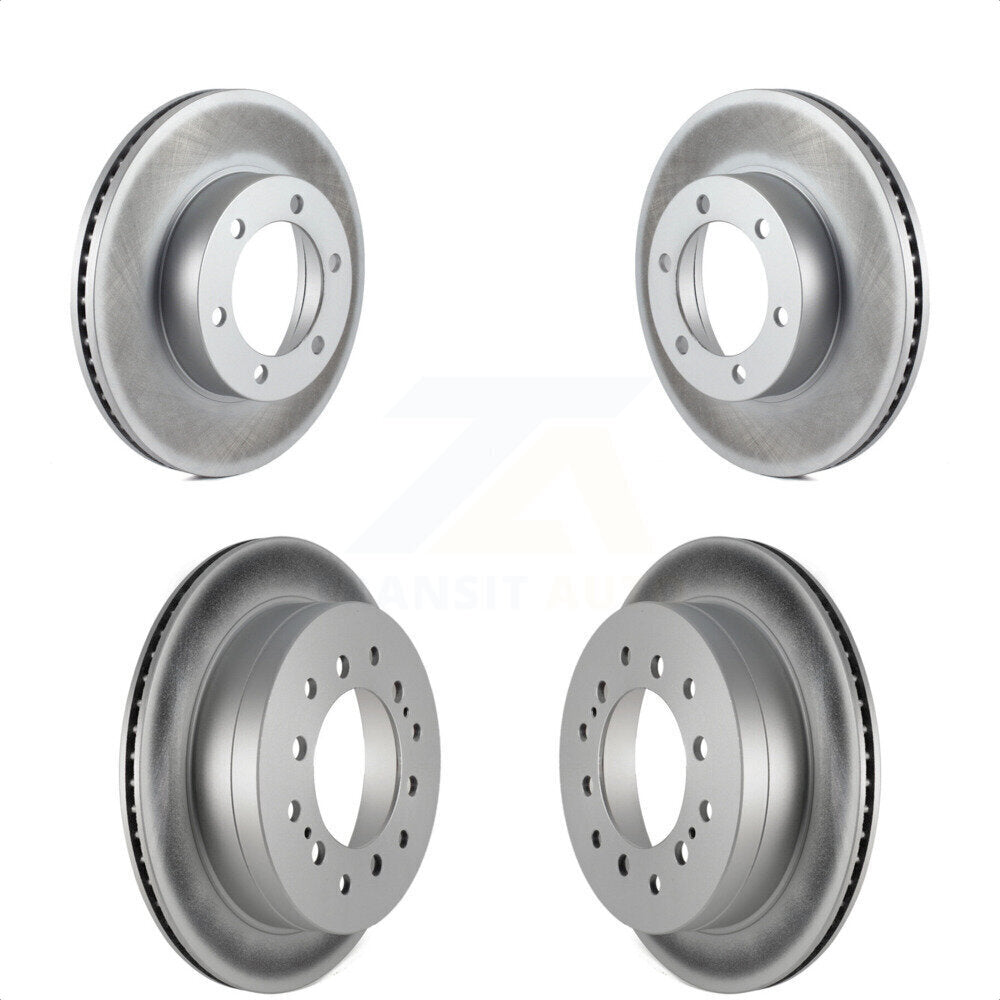 Front Rear Coated Disc Brake Rotors Kit For 2001-2007 Toyota Sequoia KG-100899 by Genius