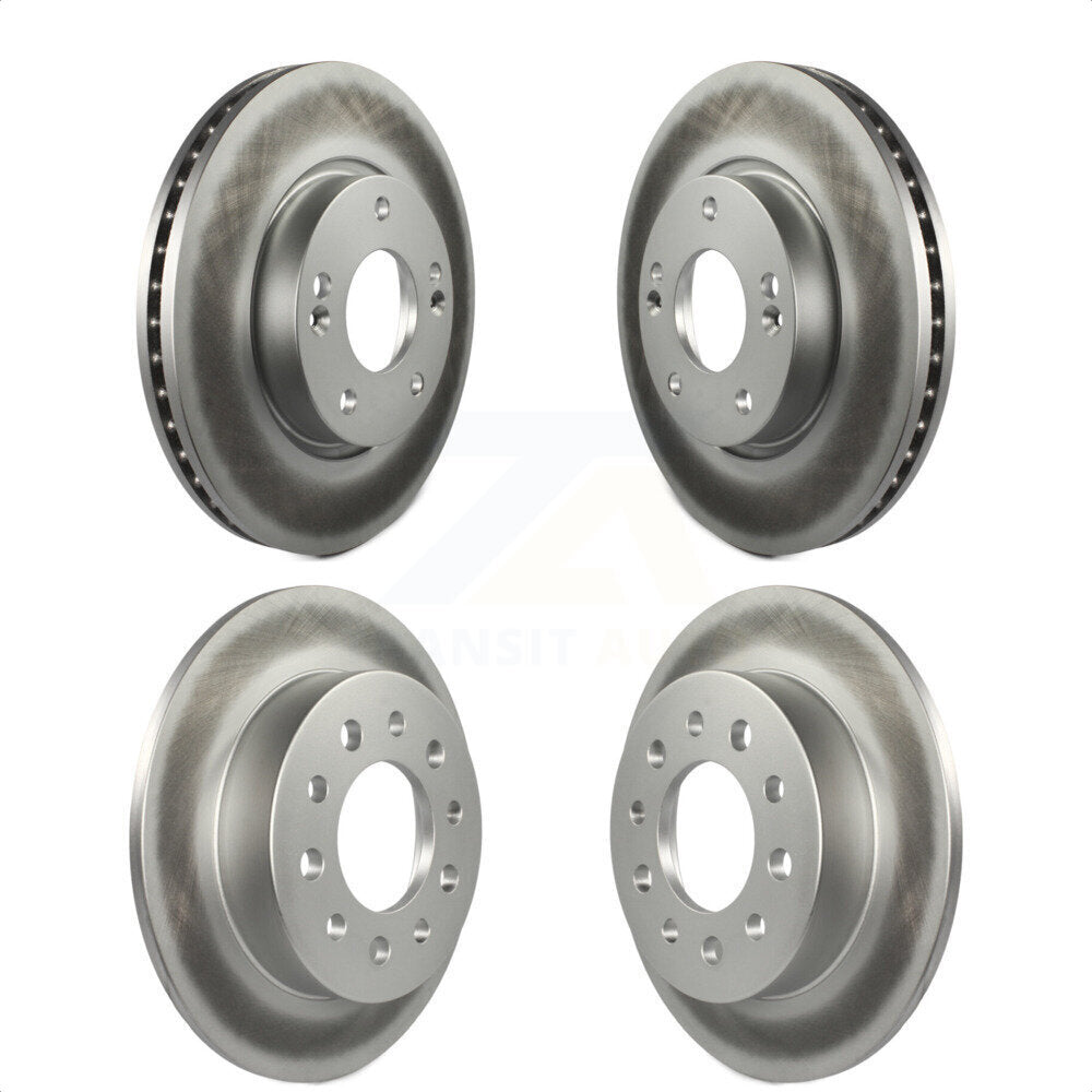 Front Rear Coated Disc Brake Rotors Kit For Hyundai Tiburon KG-100919 by Genius