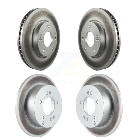 Front Rear Coated Disc Brake Rotors Kit For 2010-2012 Kia Rondo KG-100922 by Genius